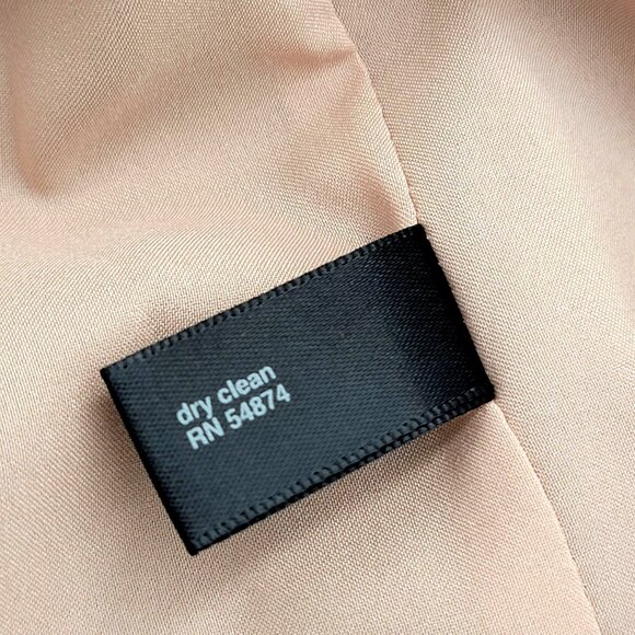 One-Shoulder Satin Midi Dress With Ruched Bodice In Blush Pink & Brown - Picture 12 of 12